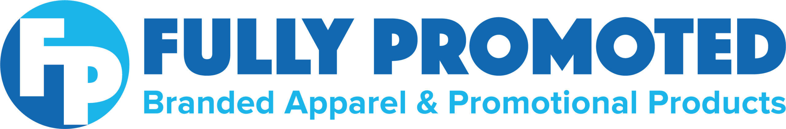 Logo of "Fully Promoted" with stylized FP letters and the text "Branded Apparel & Promotional Products" in blue. Logo of "Fully Promoted" with stylized FP letters and the text "Branded Apparel & Promotional Products" in blue.